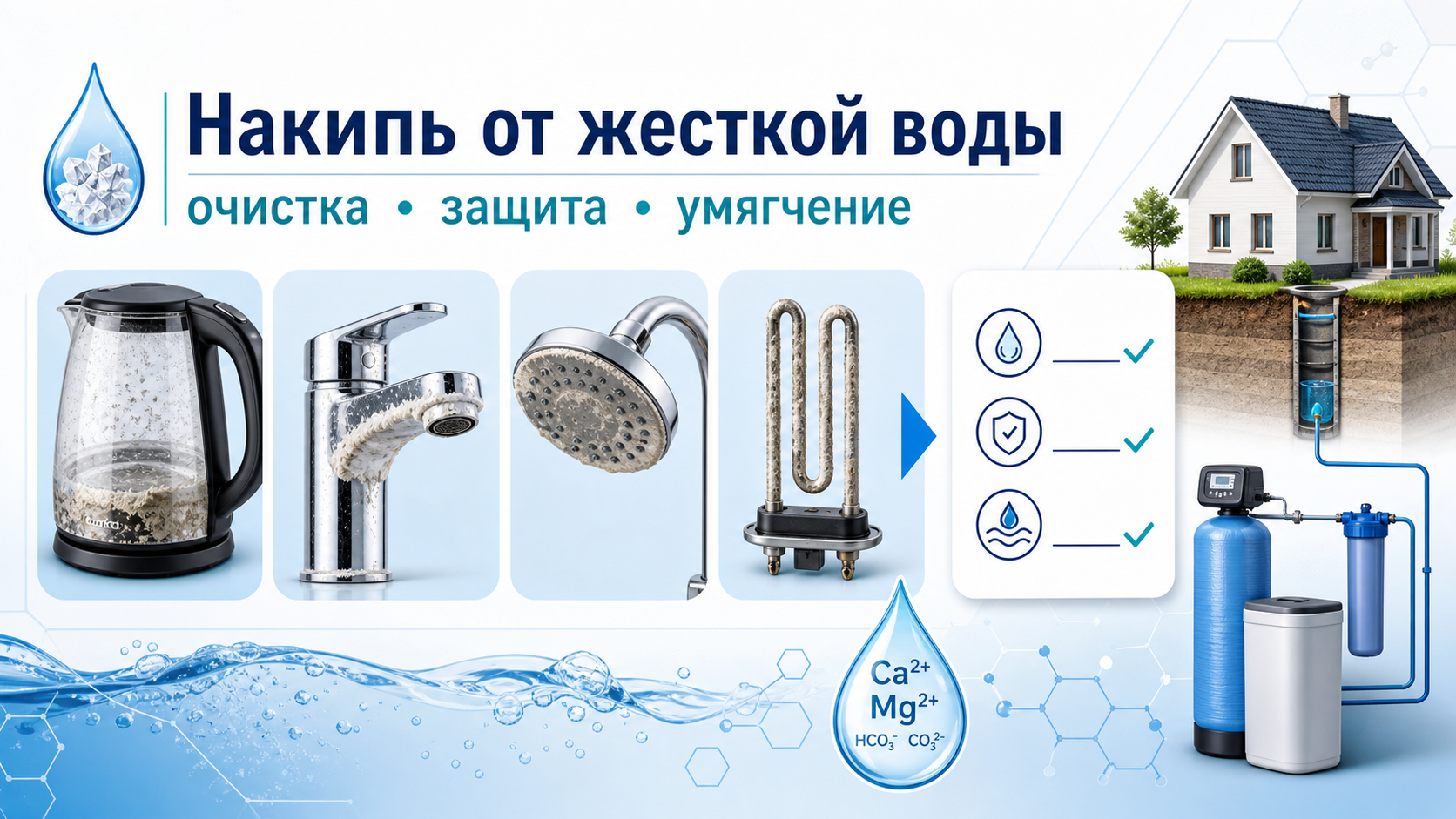 Как убрать накипь от жесткой воды